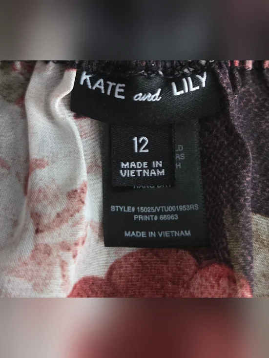 Kate And Lilly Off-Shoulder Floral Tiered Maxi Dress Size 12 - Picture 14 of 15